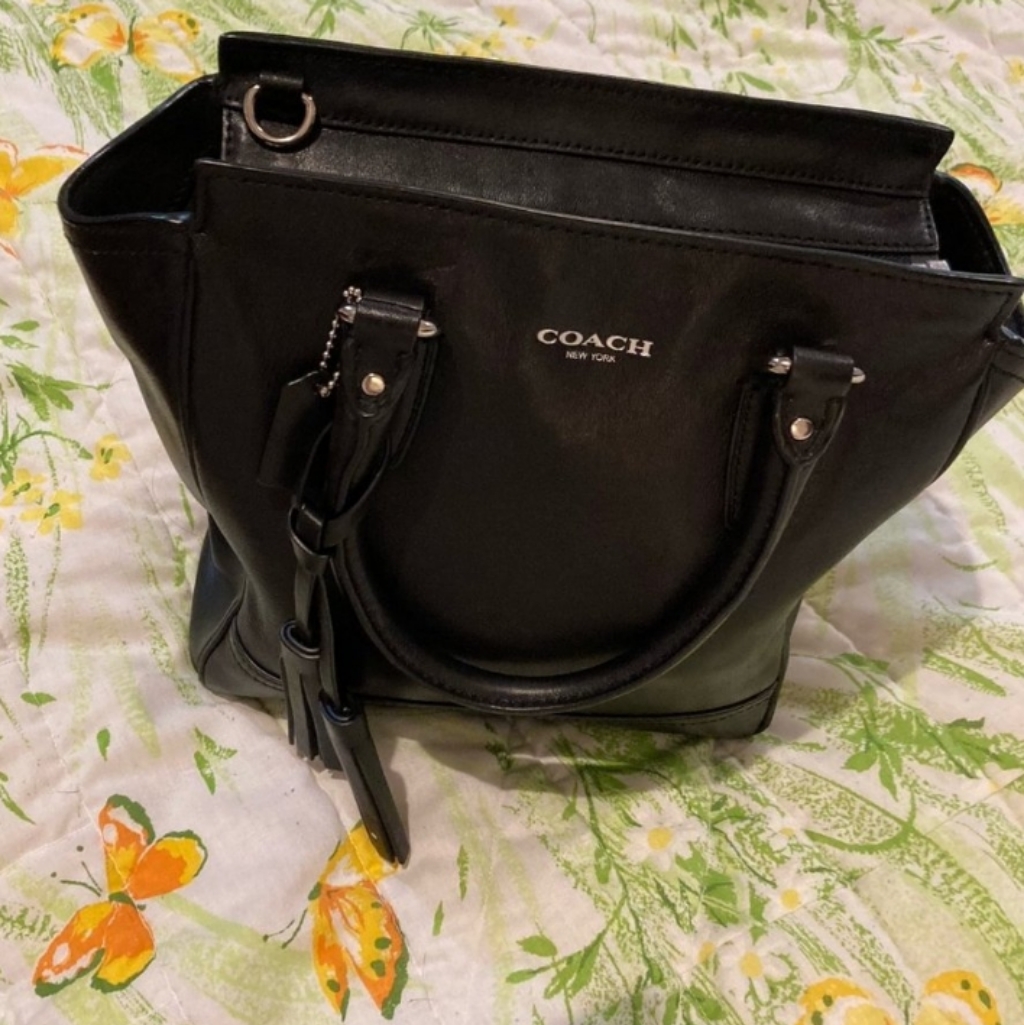 Coach Black Purse With Tassel